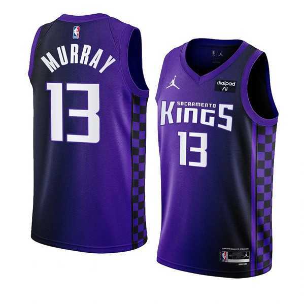 Men's Sacramento Kings #13 Keegan Murray Purple 2023-24 Statement Edition Swingman Stitched Jersey Dzhi